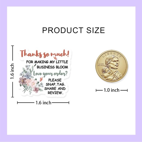 🆕THANKS SO MUCH! FOR MAKING MY LITTLE BUSINESS BLOOM. GET MORE REVIEWS! 1 ROLL - Picture 4 of 12